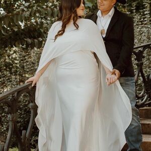 Brand New Ivory Chiffon Cape